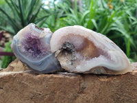 Polished Agate Amethyst Geodes x 6 From Maintirano, Madagascar