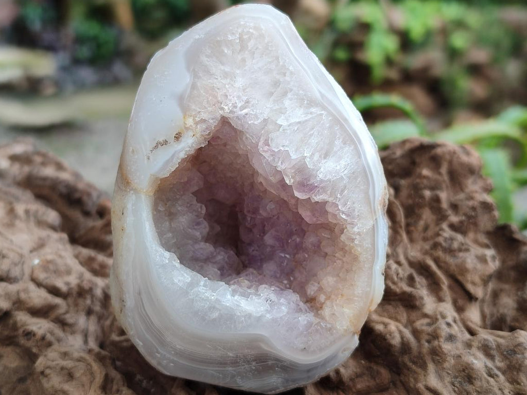 Polished Agate Amethyst Geodes x 6 From Maintirano, Madagascar