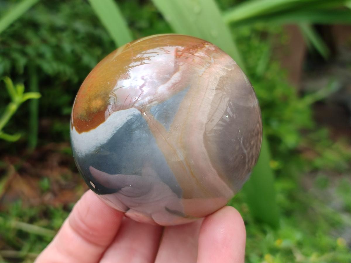 Polished Polychrome Jasper Spheres x 3 From NW Coast, Madagascar