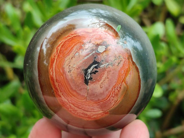 Polished Polychrome Jasper Spheres x 3 From NW Coast, Madagascar