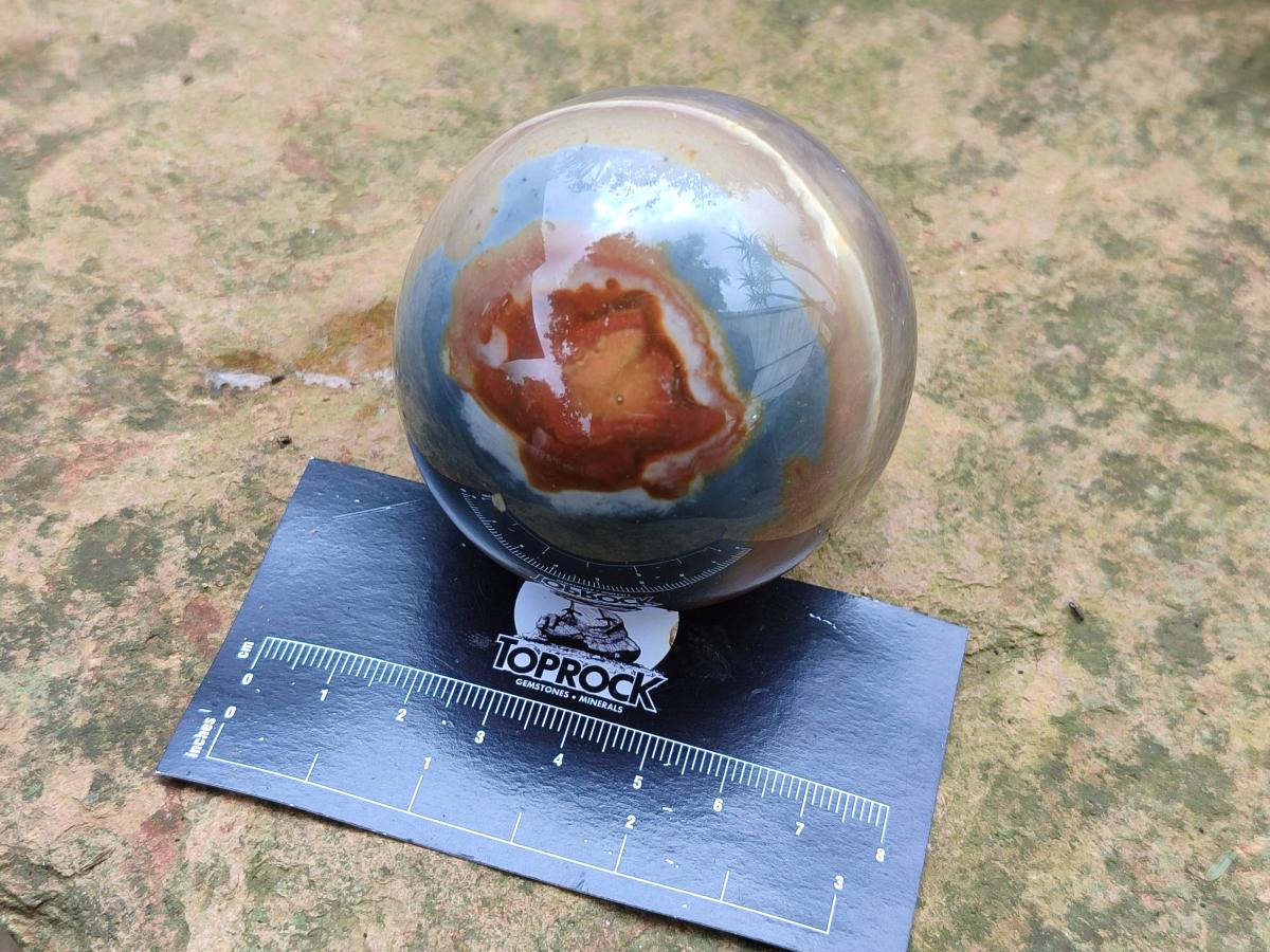 Polished Polychrome Jasper Spheres x 3 From NW Coast, Madagascar