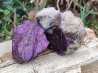 Natural Metallic Cobbed Purpurite Specimens x 12 From Erongo, Namibia