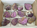 Natural Metallic Cobbed Purpurite Specimens x 12 From Erongo, Namibia