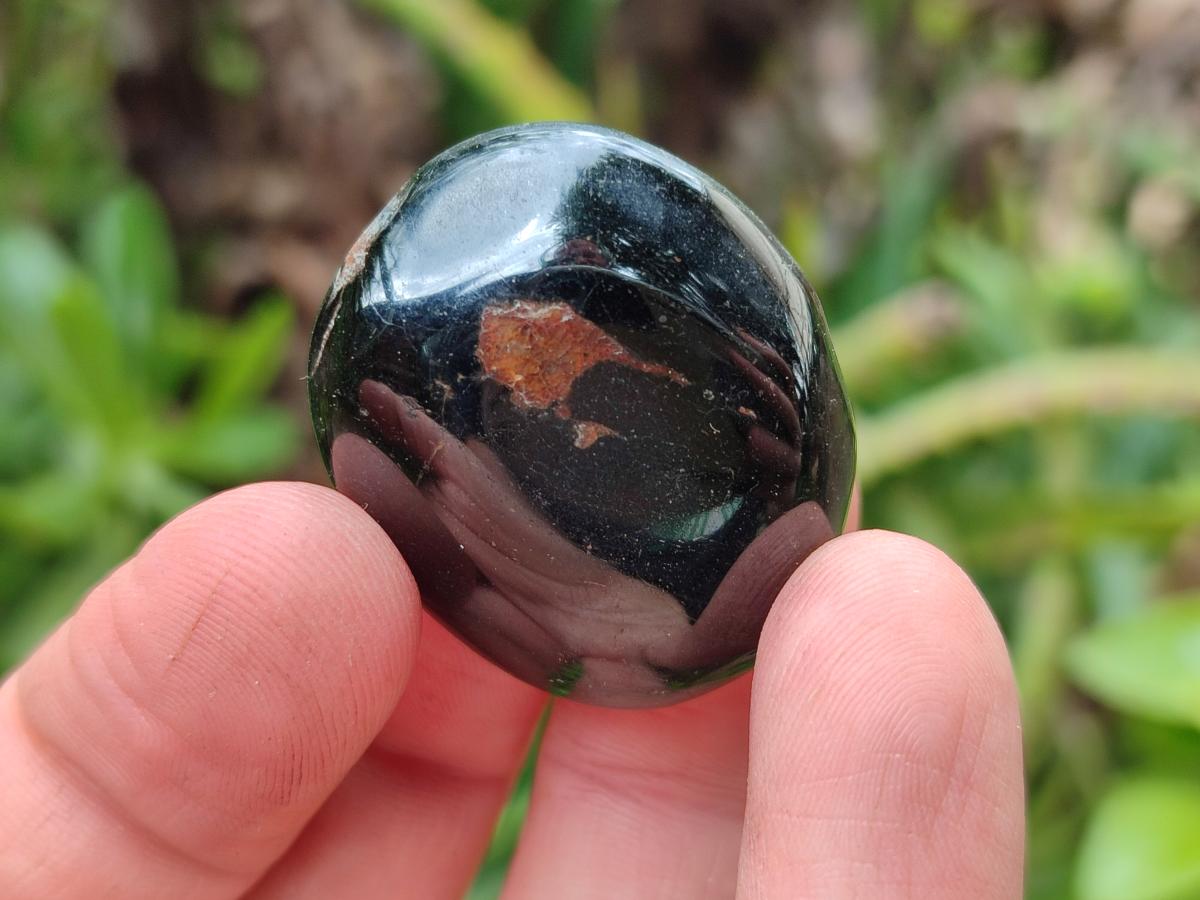 Polished Black Tourmaline Mini Galets x 70 From Madagascar - Toprock Gemstones and Minerals 