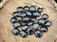 Polished Black Tourmaline Mini Galets x 70 From Madagascar
