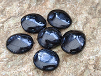 Polished Black Tourmaline Mini Galets x 70 From Madagascar