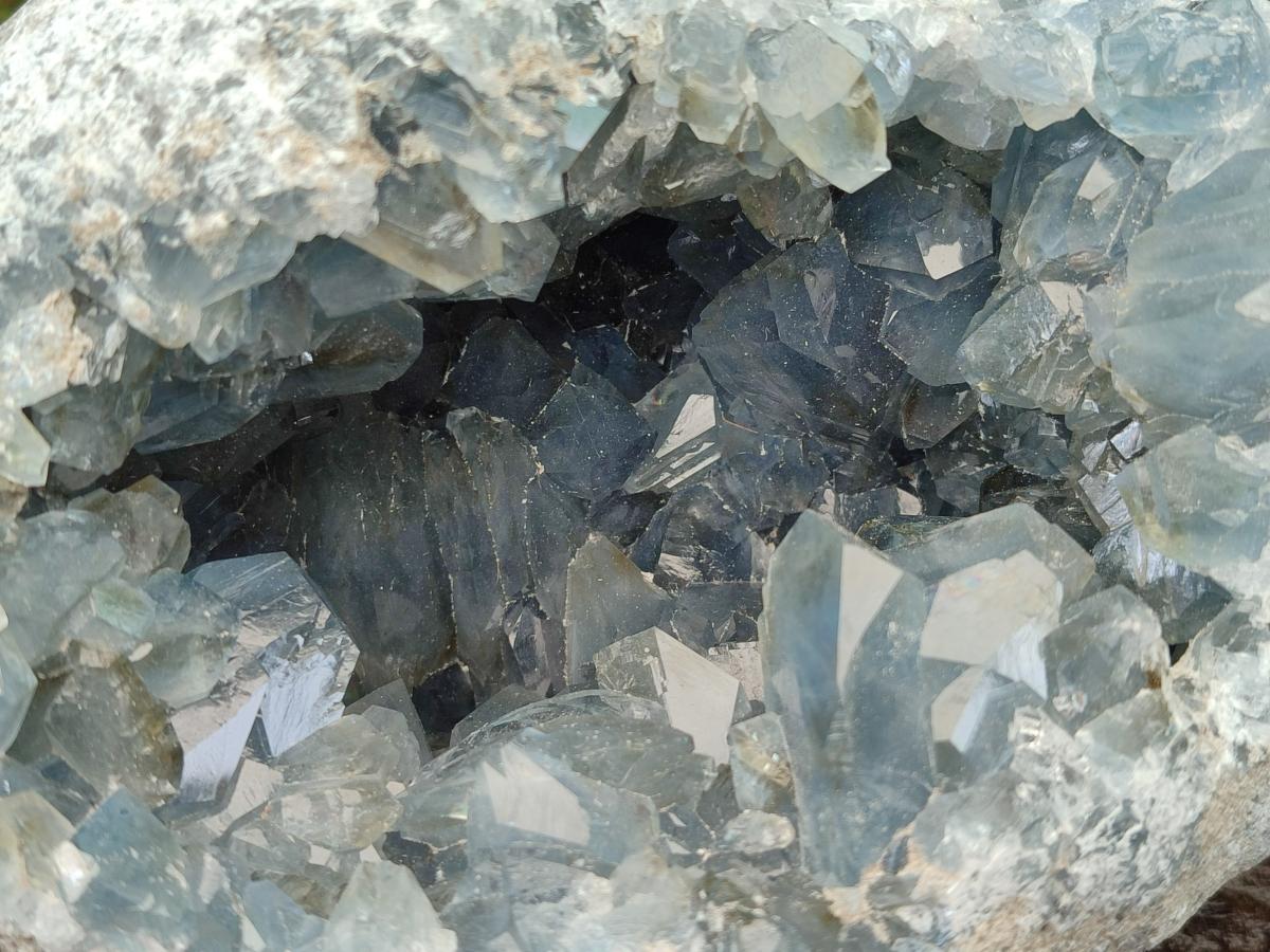 Natural Blue Celestite Geode Specimen x 1 From Sakoany, Madagascar