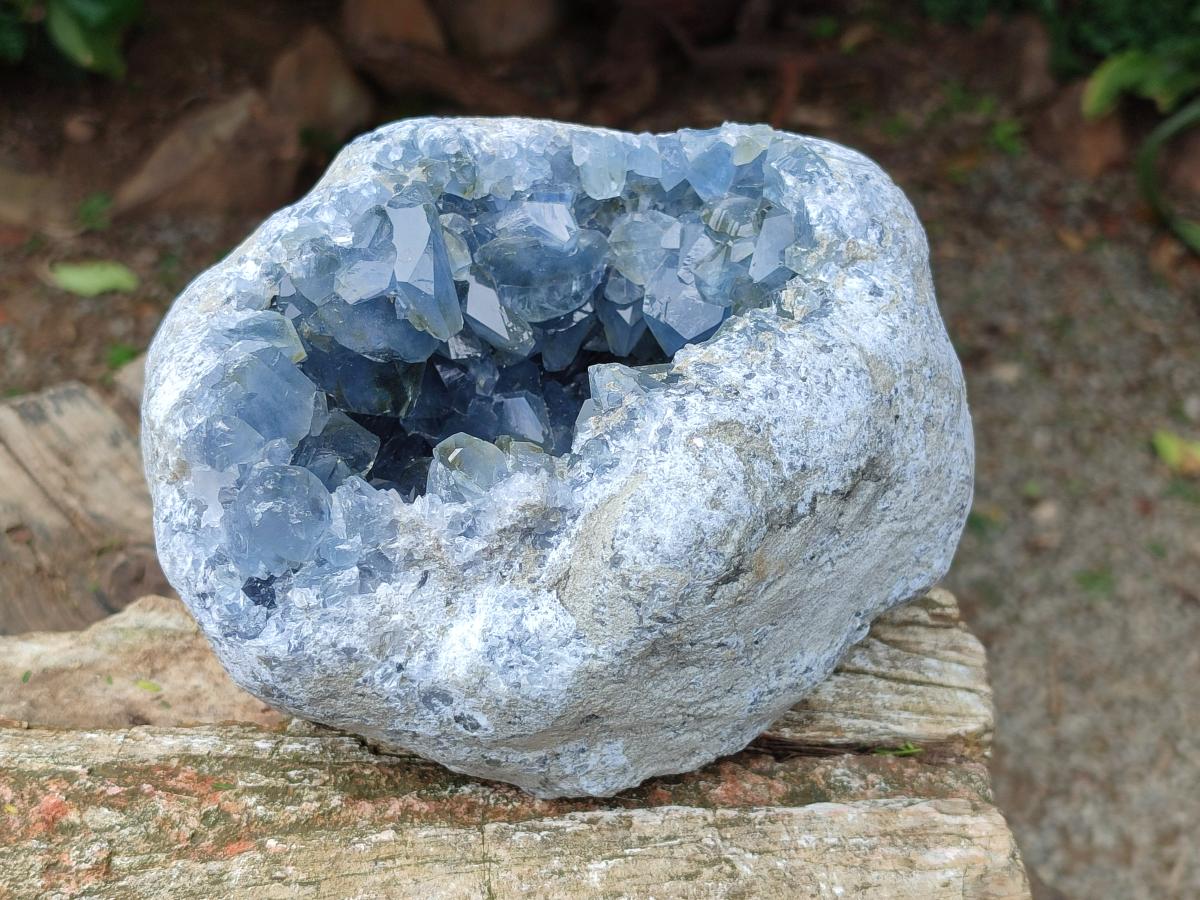Natural Blue Celestite Geode Specimen x 1 From Sakoany, Madagascar