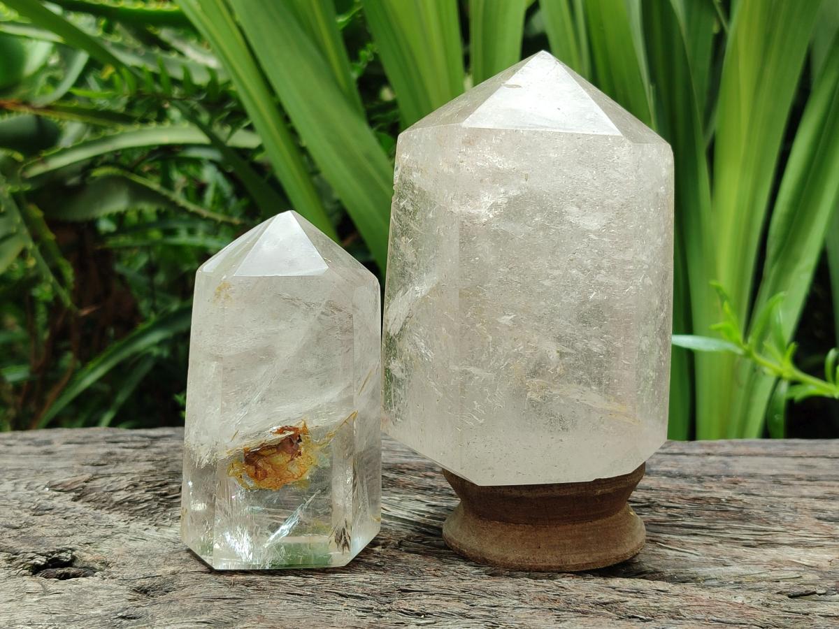 Polished Clear Quartz Crystals x 2 From Madagascar