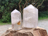 Polished Clear Quartz Crystals x 2 From Madagascar