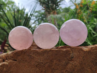 Polished Gemmy Star Rose Quartz Spheres x 6 From Madagascar
