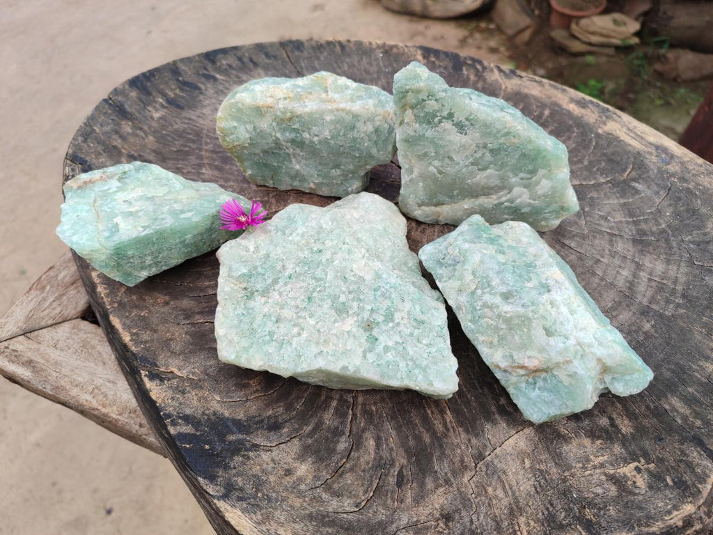 Natural Cobbed Aquamarine Specimen x 5 From Northern Cape, South Africa