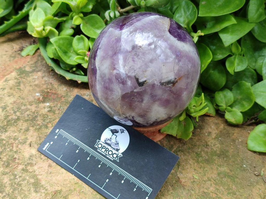 Polished Chevron Amethyst Spheres x 2 From Madagascar