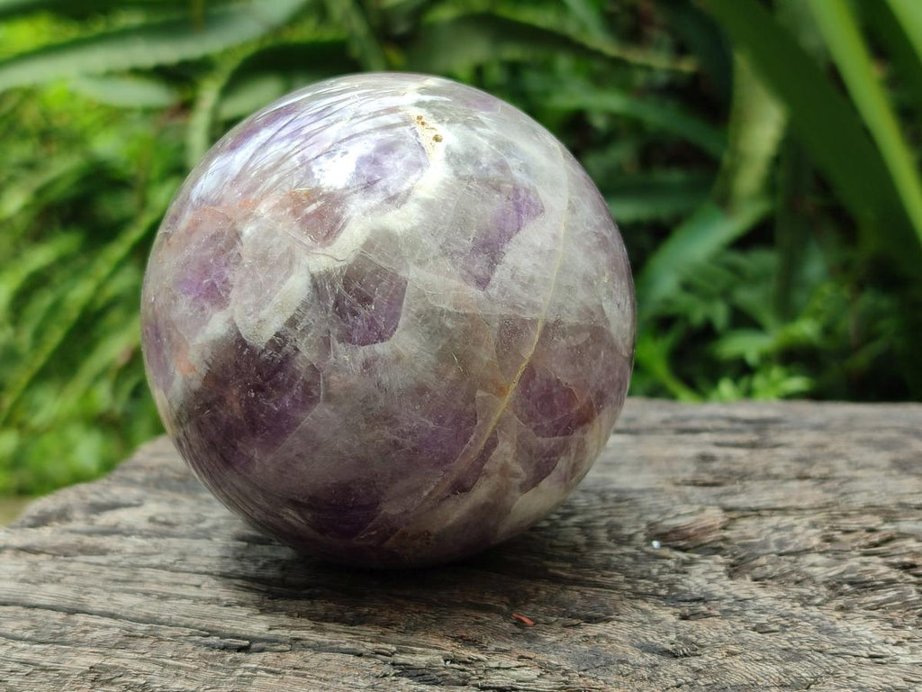 Polished Chevron Amethyst Spheres x 2 From Madagascar