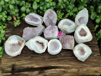 Polished Mixed Agate Geodes x 12 From Maintirano, Madagascar