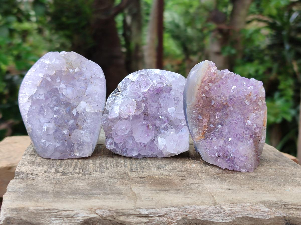 Polished Mixed Agate Geodes x 12 From Maintirano, Madagascar