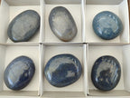 Polished Lazulite Galets x 6 From Madagascar