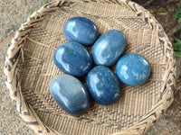 Polished Lazulite Galets x 6 From Madagascar