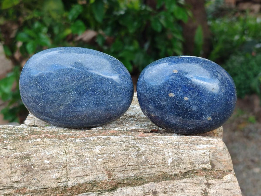 Polished Lazulite Galets x 6 From Madagascar