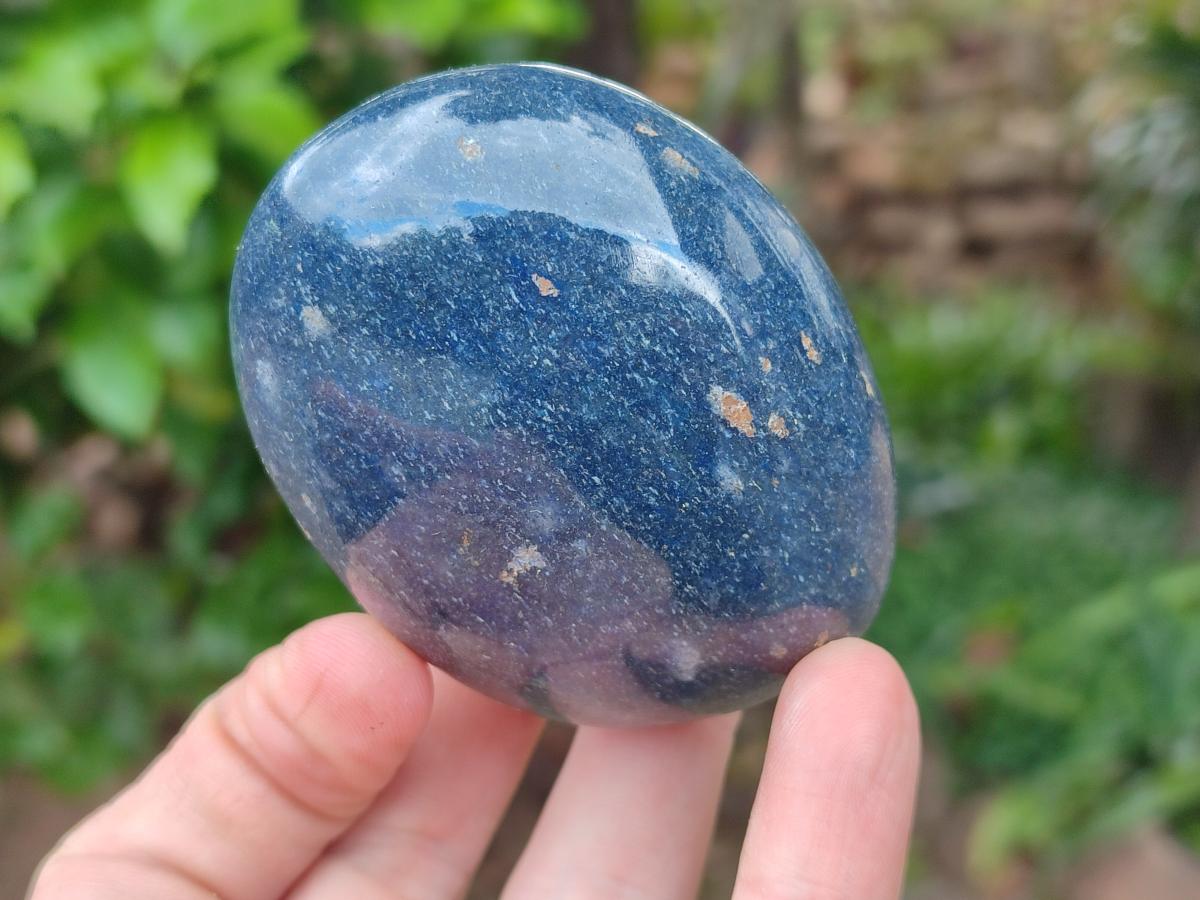 Polished Lazulite Galets x 6 From Madagascar