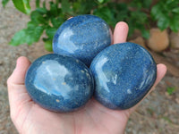 Polished Lazulite Galets x 6 From Madagascar