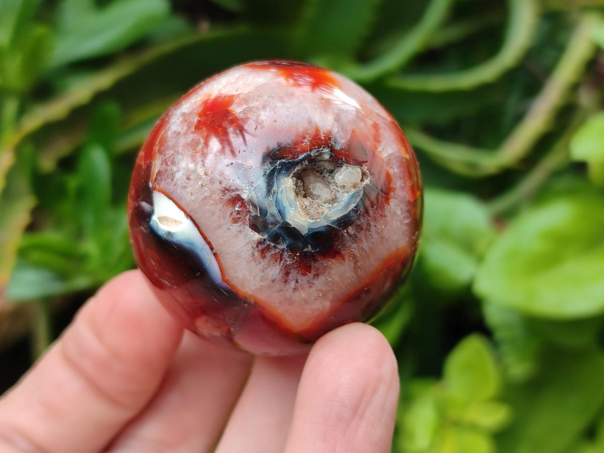 Polished Carnelian Agate Gemstone Spheres x 12 From Madagascar