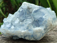 Natural Blue Celestite Geode Specimens x 2 From Sakoany, Madagascar