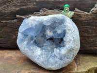 Natural Blue Celestite Geode Specimens x 2 From Sakoany, Madagascar