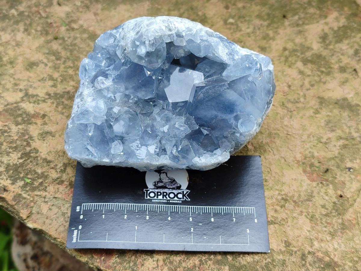 Natural Blue Celestite Geode Specimens x 2 From Sakoany, Madagascar
