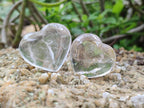 Polished Rock Crystal Hearts x 20 From Amoron’i Mania, Madagascar