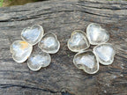 Polished Rock Crystal Hearts x 20 From Amoron’i Mania, Madagascar