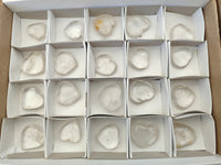 Polished Rock Crystal Hearts x 20 From Amoron’i Mania, Madagascar