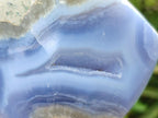 Polished Blue Lace Agate Standing Free Forms x 2 From Nsanje, Malawi