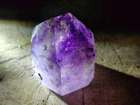 Polished Window Amethyst Crystals x 12 From Akansobe, Madagascar