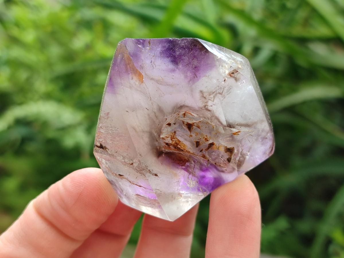 Polished Window Amethyst Crystals x 12 From Akansobe, Madagascar - Toprock Gemstones and Minerals 