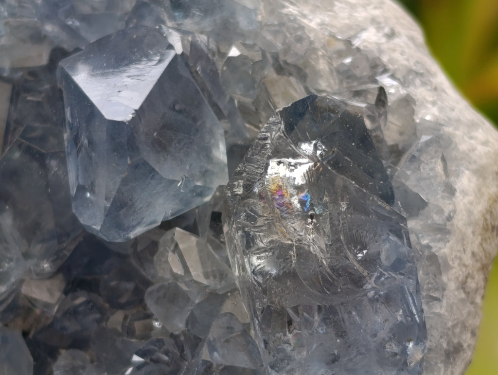 Natural Blue Celestite Geode Specimens x 4 From Sakoany, Madagascar