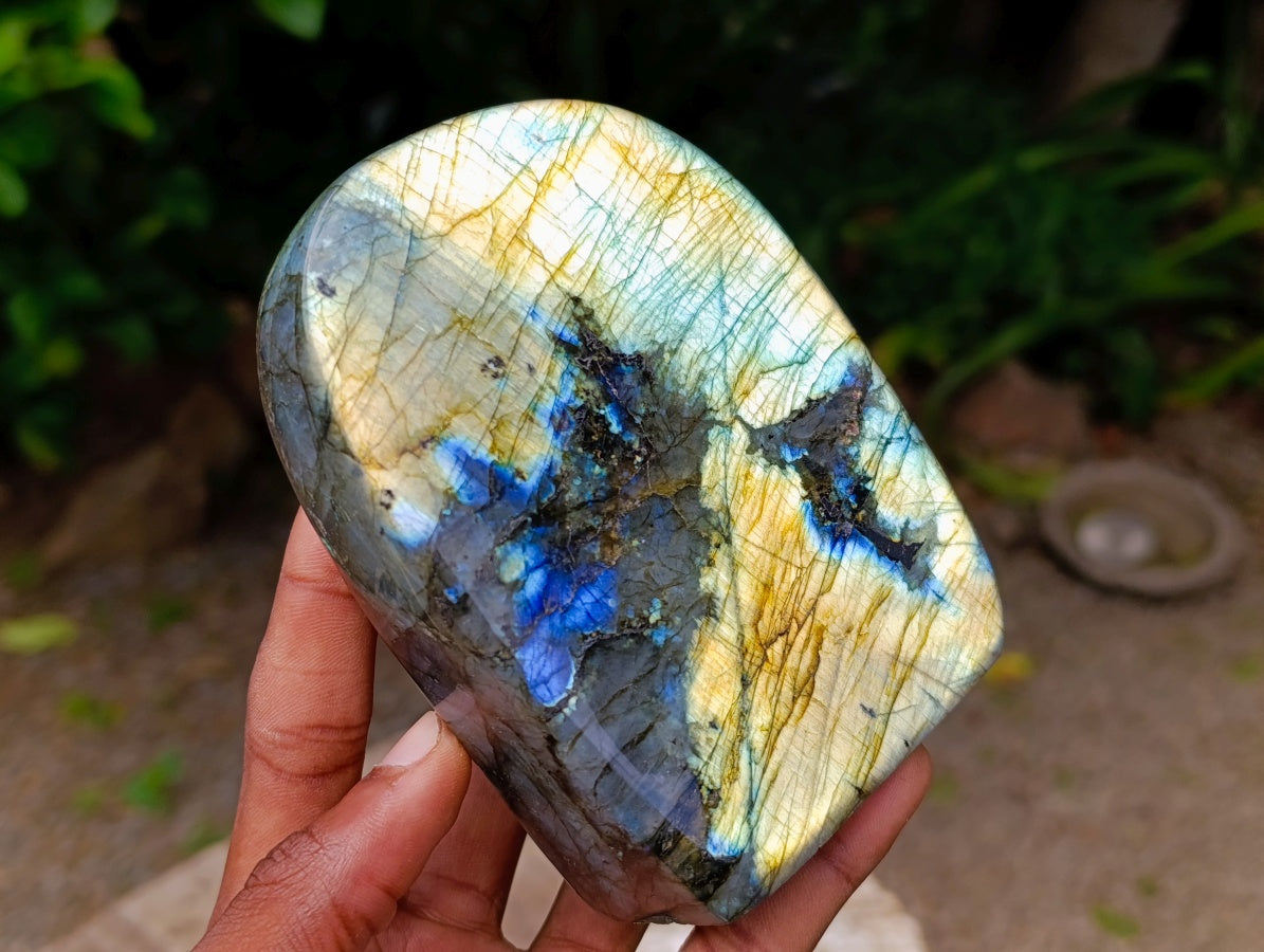 Polished Labradorite Standing Free Forms x 2 From Madagascar