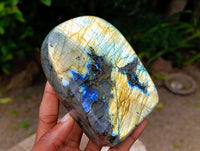 Polished Labradorite Standing Free Forms x 2 From Madagascar