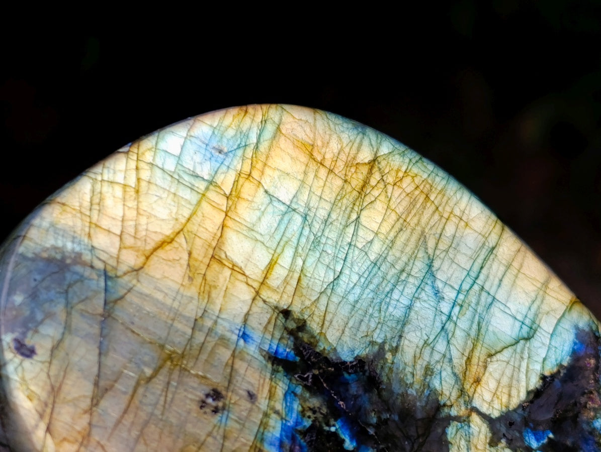 Polished Labradorite Standing Free Forms x 2 From Madagascar