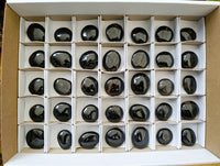 Polished Mini Black Tourmaline Galets x 35 From Madagascar