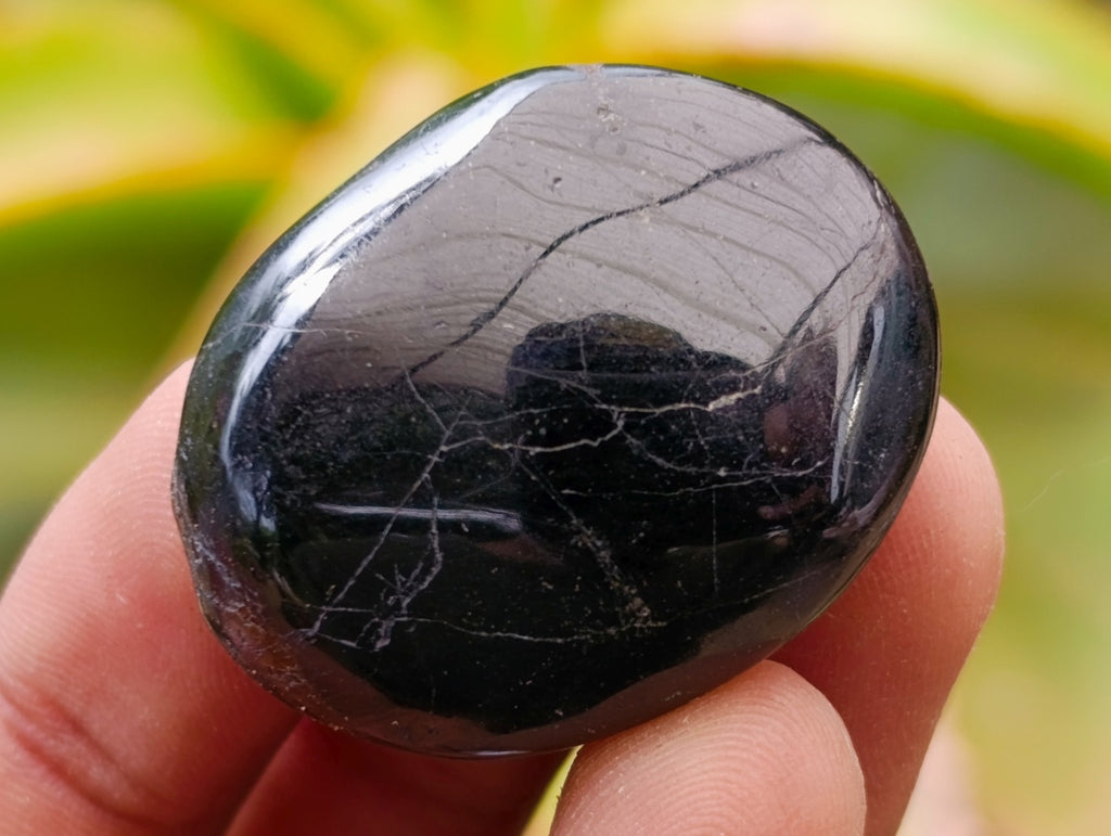 Polished Mini Black Tourmaline Galets x 35 From Madagascar