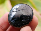 Polished Mini Black Tourmaline Galets x 35 From Madagascar