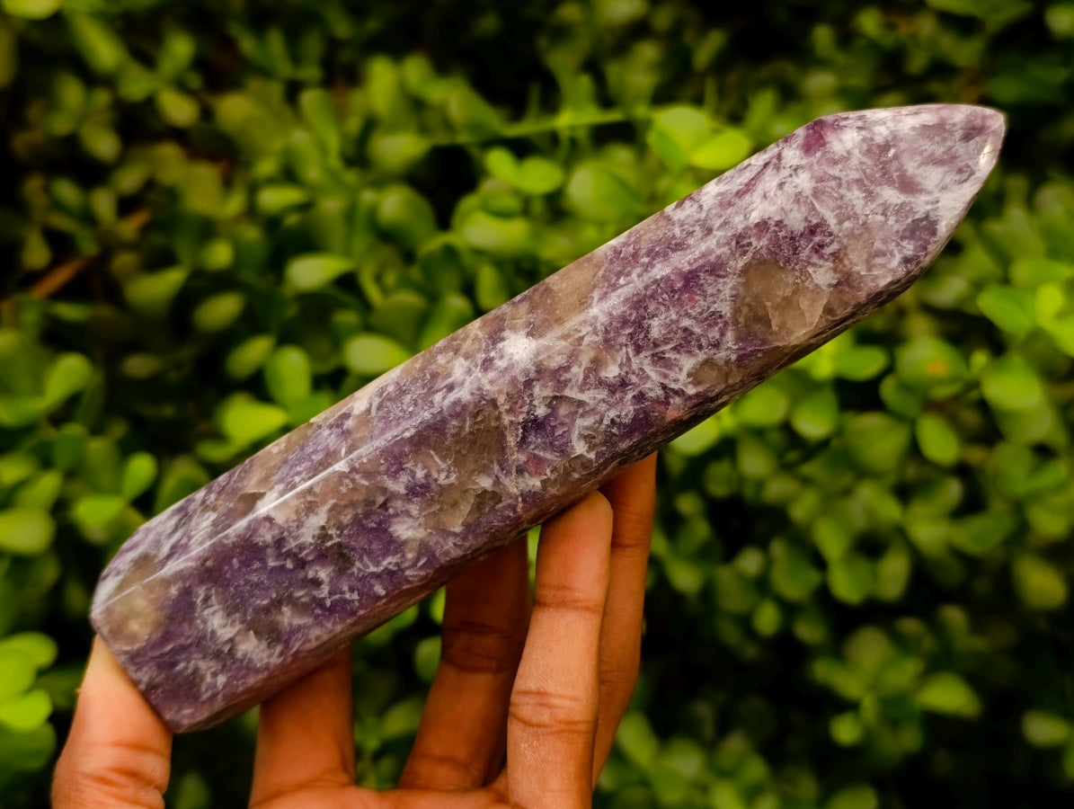Polished Lepidolite Display Crystals x 3 From Ambatondrazaka, Madagascar