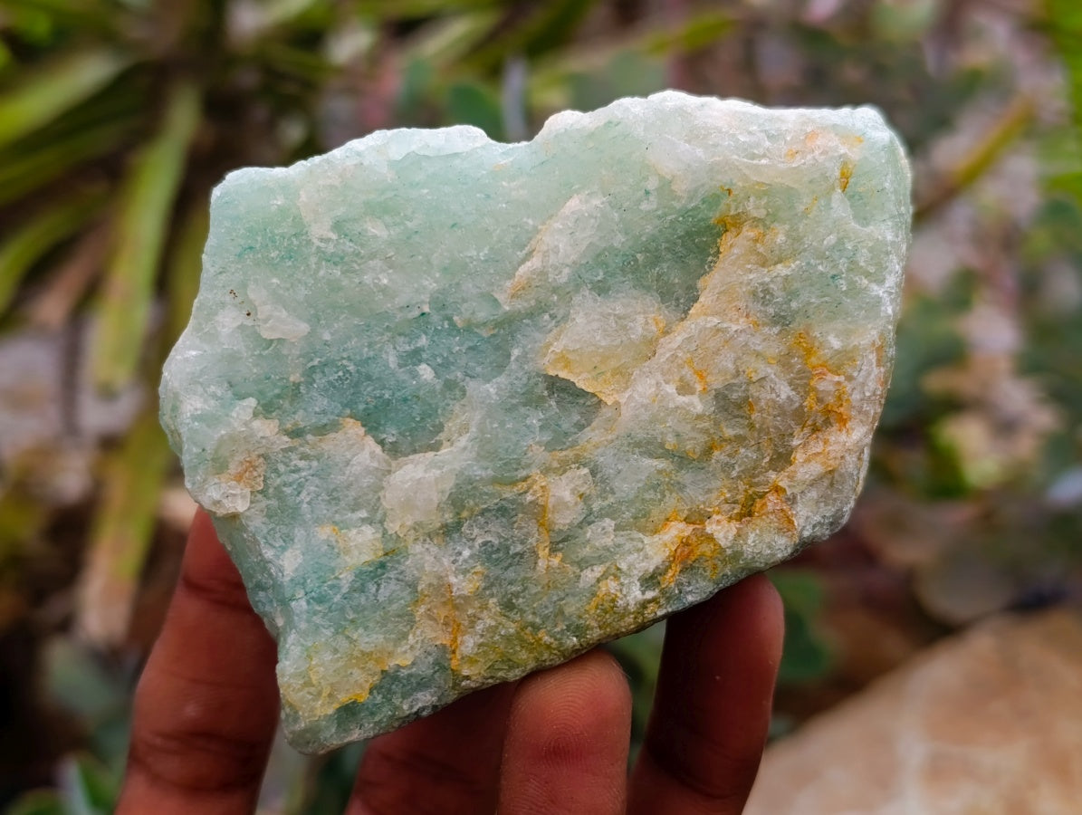 Natural Cobbed Aquamarine Specimens x 6 From Northern Cape, South Africa