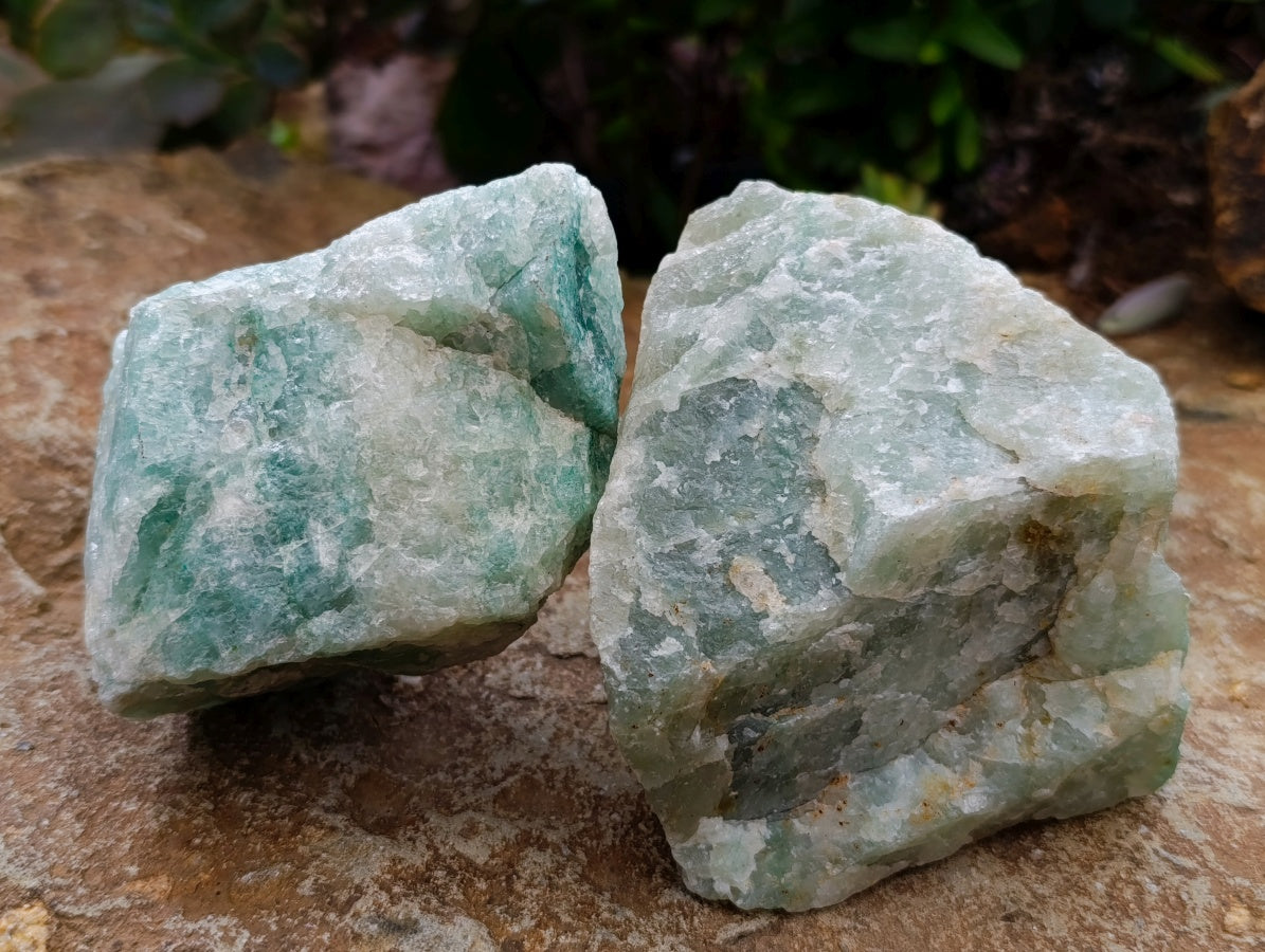 Natural Cobbed Aquamarine Specimens x 6 From Northern Cape, South Africa