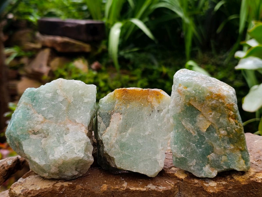 Natural Cobbed Aquamarine Specimens x 6 From Northern Cape, South Africa