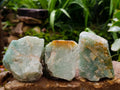 Natural Cobbed Aquamarine Specimens x 6 From Northern Cape, South Africa