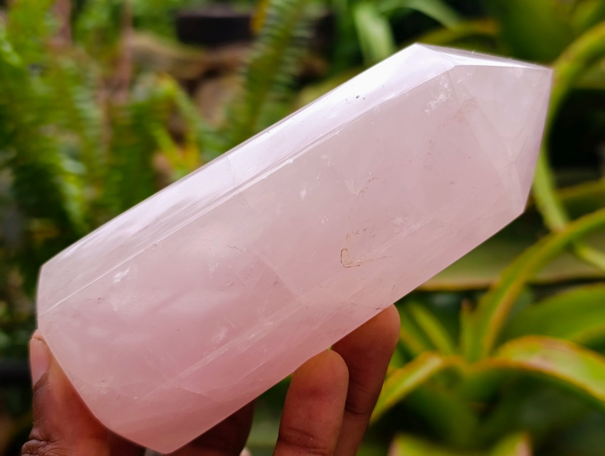 Polished Gemmy Rose Quartz Crystals x 3 From Madagascar