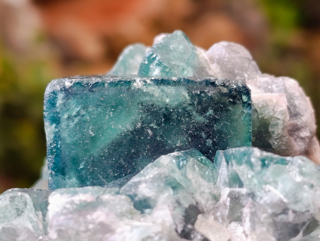 Natural Cubic Green Fluorite Cluster Specimens x 2 From Mandrosonoro, Madagascar - Toprock Gemstones and Minerals 
