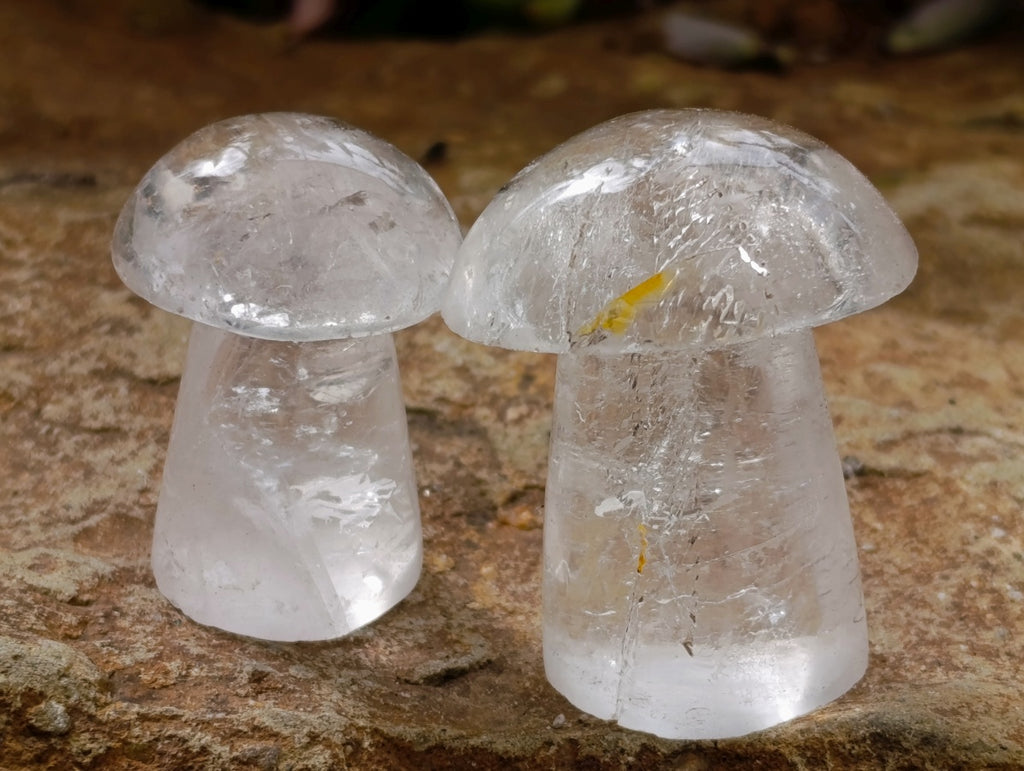 Polished Clear Quartz Mushrooms x 20 From Madagascar